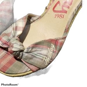 REPLAY Wedge Peep-toe Sandals (Size 9)